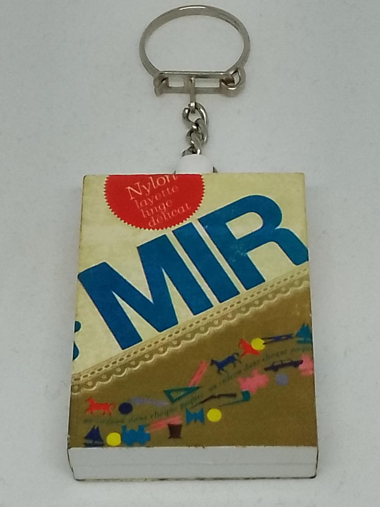 Vintage Reclame Sleutelhanger MIR – Miniatuur Wasmiddel Verp, Ophalen of Verzenden, Gebruikt, Merk
