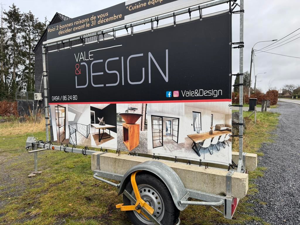 Remorque publicitaire, Autos : Divers, Remorques, Enlèvement, Comme neuf