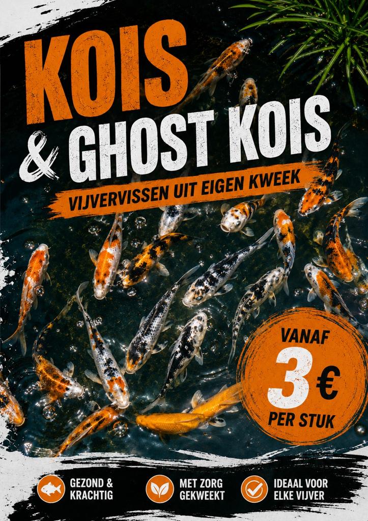 Koi/ghostkoi vijvervissen te koop