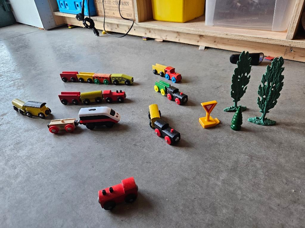 Houten trein, Ophalen, Gebruikt, Rij- of Hobbelspeelgoed