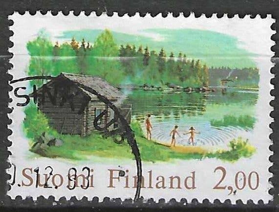 Finlande 1999 - Yvert 1450 - Ancien sauna finlandais (ST), Timbres & Monnaies, Timbres | Europe | Scandinavie, Envoi, Finlande