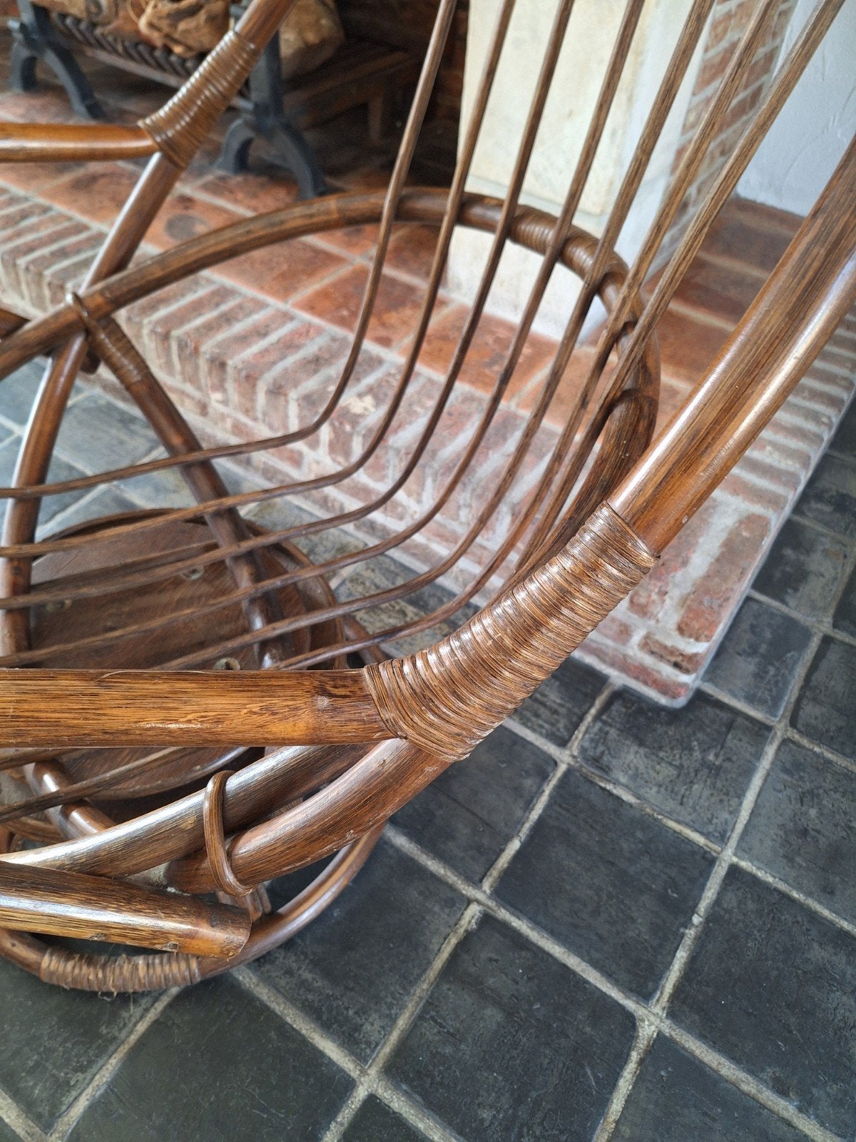rotan, Tuin en Terras, Ophalen, Gebruikt, Rotan, 3 zitplaatsen