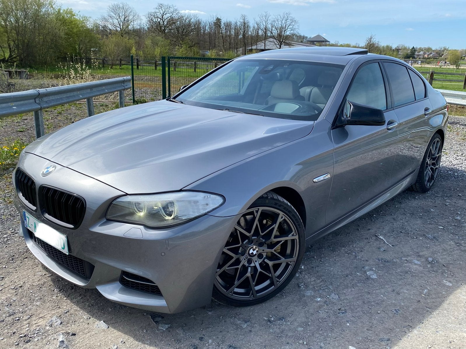 BMW M550d xdrive Euro6, Auto's, Automaat, Leder, Bedrijf, Zilver of Grijs