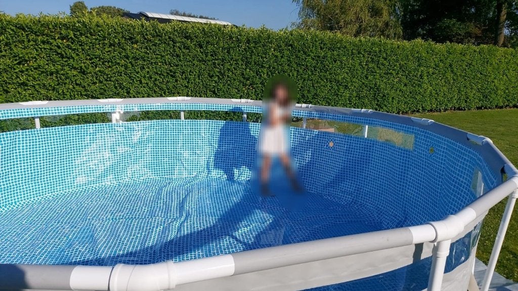 intex clearvieuw premium poolset 4.88 x 1.22 m, Rond, 300 cm of meer, Zo goed als nieuw, Ophalen
