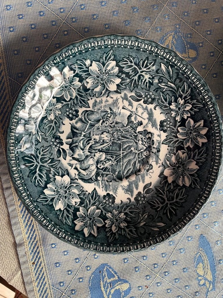 royal tudor ware kopjes en borden, Antiquités & Art, Enlèvement ou Envoi