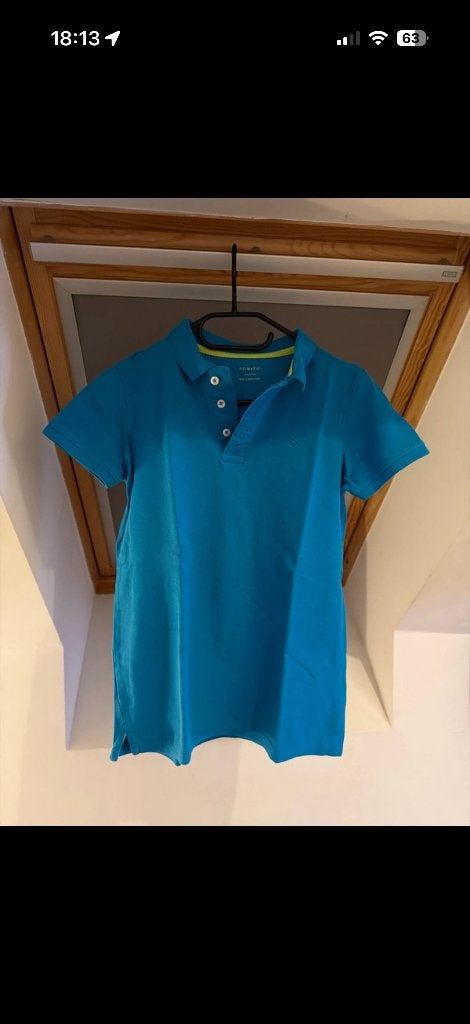 Polo enfant 13-14a Primark bleu azur, Garçon, Enlèvement ou Envoi, Autres types, Comme neuf