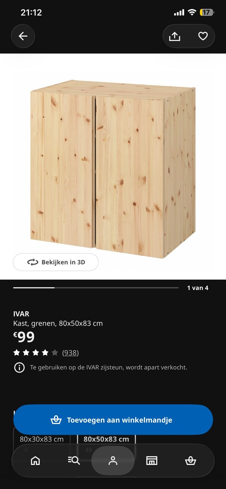 2 IVAR IKEA kasten met pootjes hout, Enlèvement ou Envoi