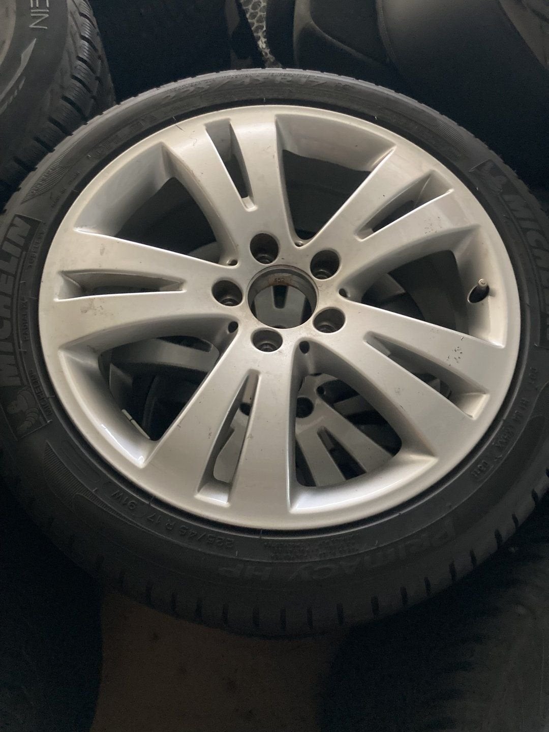 Mercedes C-klasse set Zomerbanden met velgen 245-55-17 Miche, Pneus et Jantes, -, Véhicule de tourisme, Pneus été