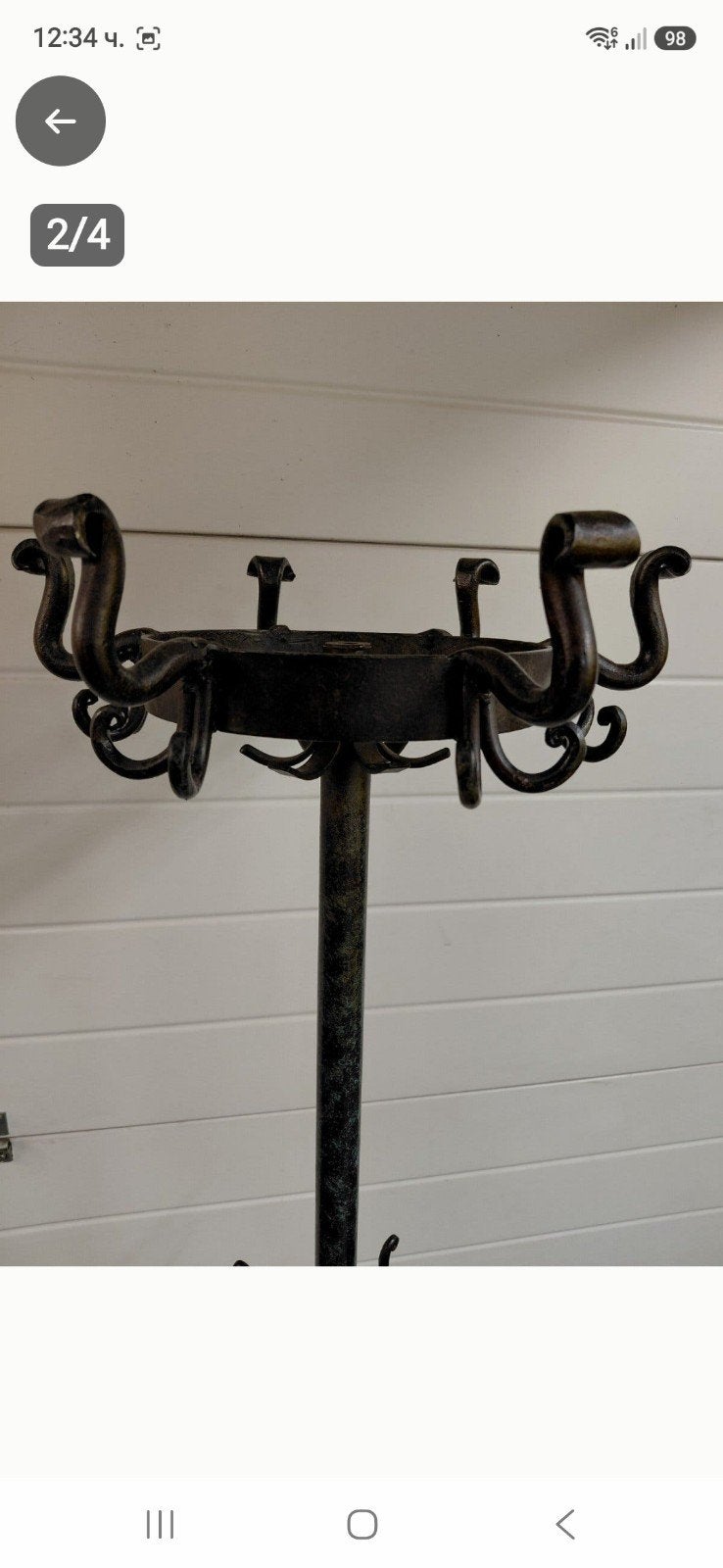 Kapstok, Comme neuf, Métal, Portemanteau sur pied, 150 à 200 cm