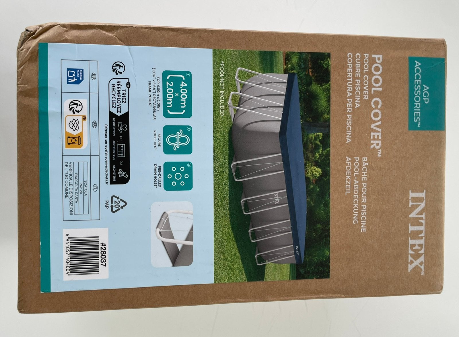 Bâche Piscine Intex 4mx2m, Jardin & Terrasse, Enlèvement ou Envoi, Neuf, Couverture de piscine
