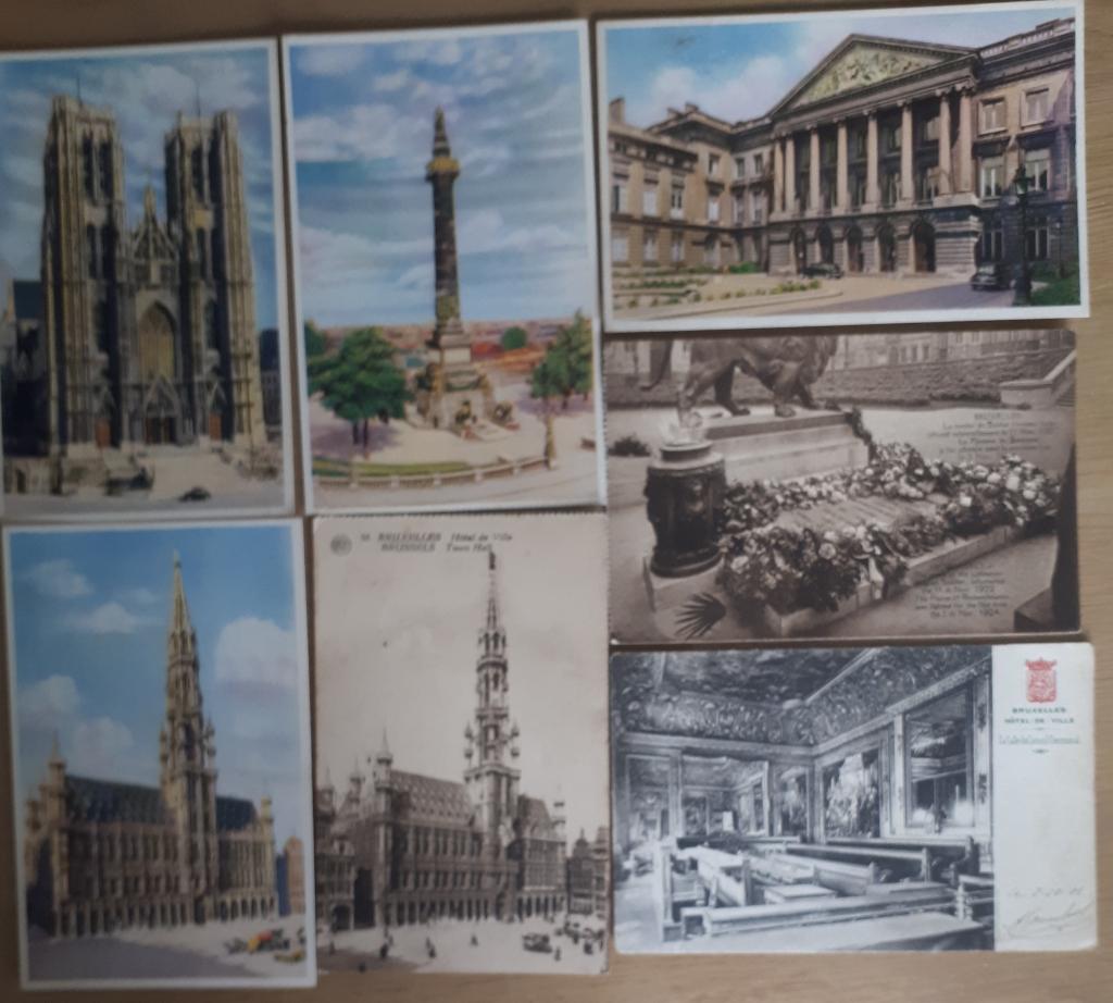 Bruxelles :7 CP: Salle Conseil 1901/Soldat Inconnu 1922 etc., Enlèvement ou Envoi, 1920 à 1940, Non affranchie, Bruxelles (Capitale)