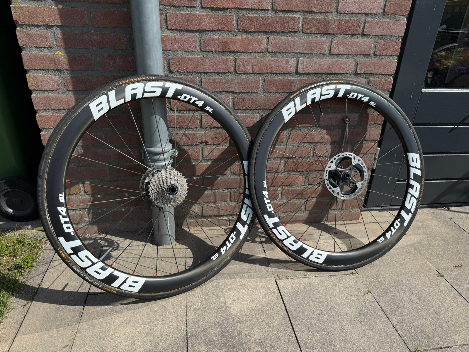 Paire de roues en carbone 45 mm/XTR/tubulaire, Enlèvement ou Envoi, Comme neuf, Racefiets, Carbone