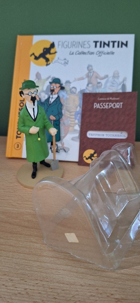 Figurine Tournesol +livre+certificat - Tintin, Enlèvement ou Envoi, Tintin, Neuf, Statue ou Figurine