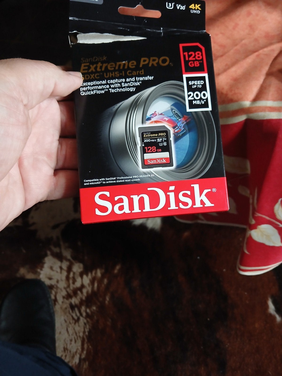 SanDisk Extreme PRO  de verpakking is open, Audio, Tv en Foto, Foto | Geheugenkaarten, Ophalen, SDXC, SanDisk, 128 GB