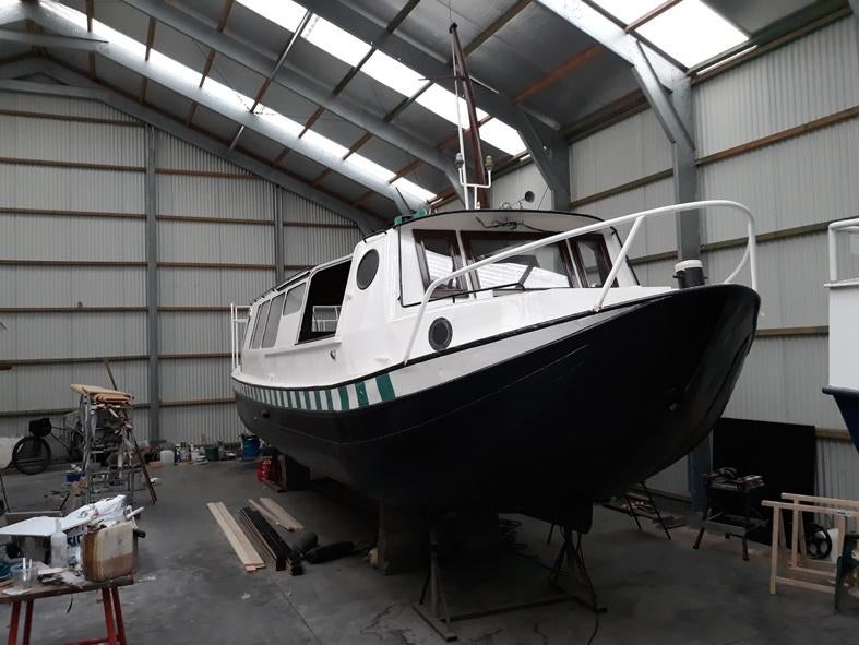 Ex-parlevinker - tiny woonboot/kanaalboot/jacht 12x3,3m, Watersport en Boten, Motorboten en Motorjachten, Ophalen, Gebruikt, Staal