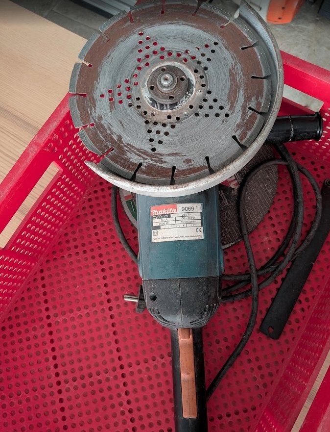 Slijpschijf, Ophalen, Gebruikt, 1000 watt of meer, Haakse handslijpmachine