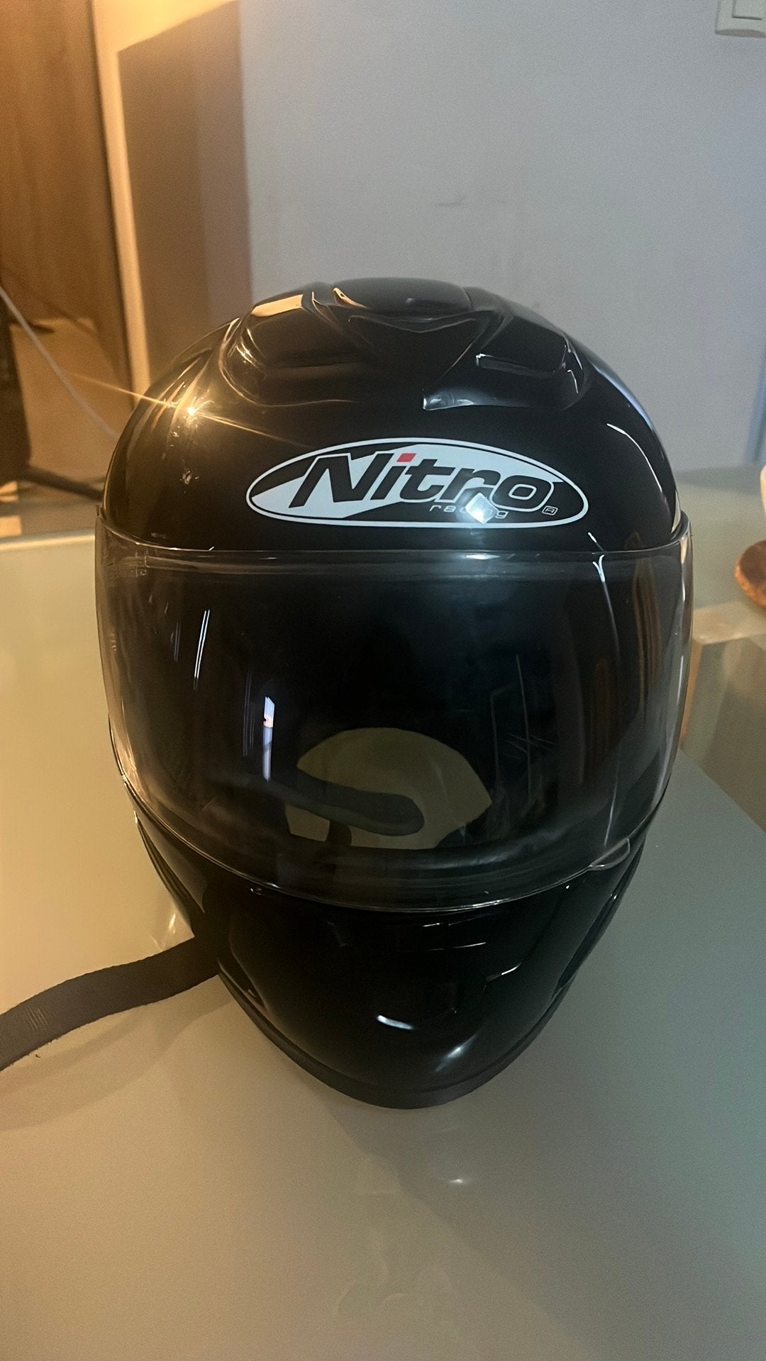 Nitro N600-V Fibreglass helm maat L, Motos, Enlèvement, L, Casque intégral