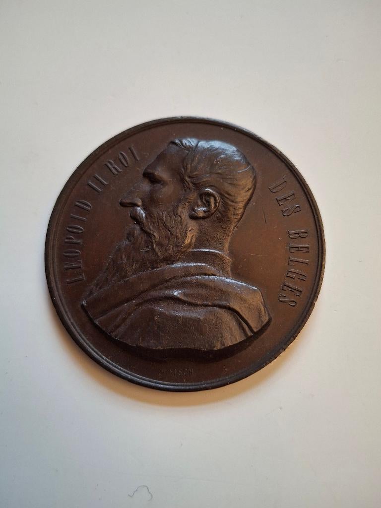 medaille Koning Leopold II, Verzamelen, Verzenden, Gebruikt, Overige typen