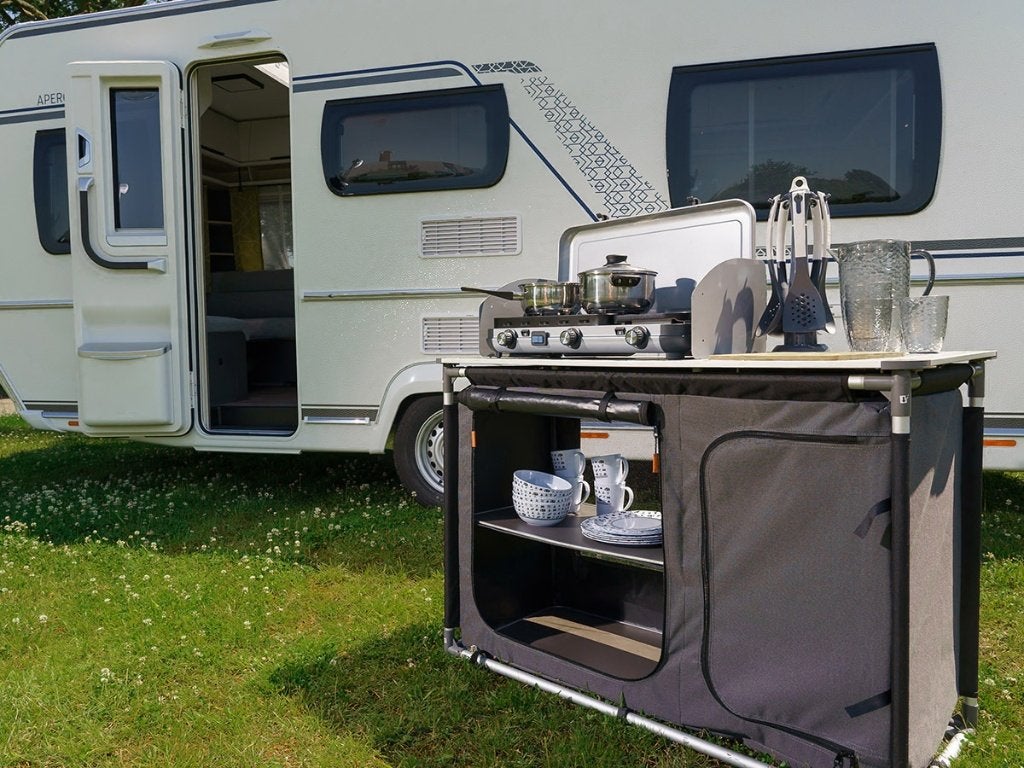 Cuisinière avec cuisinière électrique, Enlèvement, Comme neuf, Armoire de camping