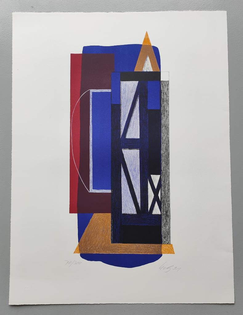 ABSTRACTION GEOMETRIQUE/ Oeuvre signée (GRAND FORMAT), Antiquités & Art, Art | Lithographies & Sérigraphies, Enlèvement
