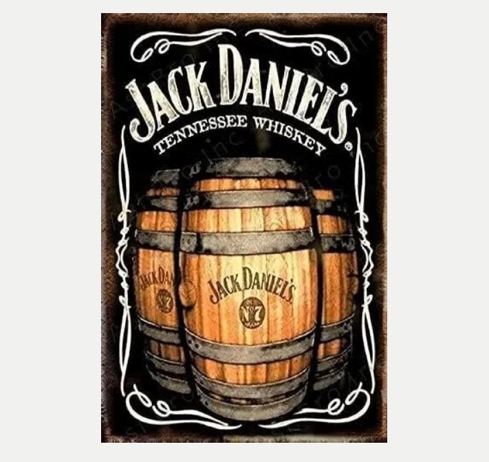Vintage metalen bordje Jack Daniels (30x20cm), Ophalen of Verzenden, Nieuw