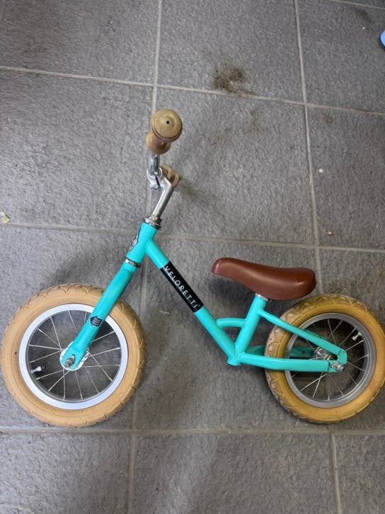 Loopfietsje Veloretti in turkoois, Ophalen, Gebruikt