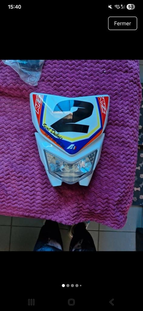 Plaque phare pour dirt bike, Motos, Enlèvement, M