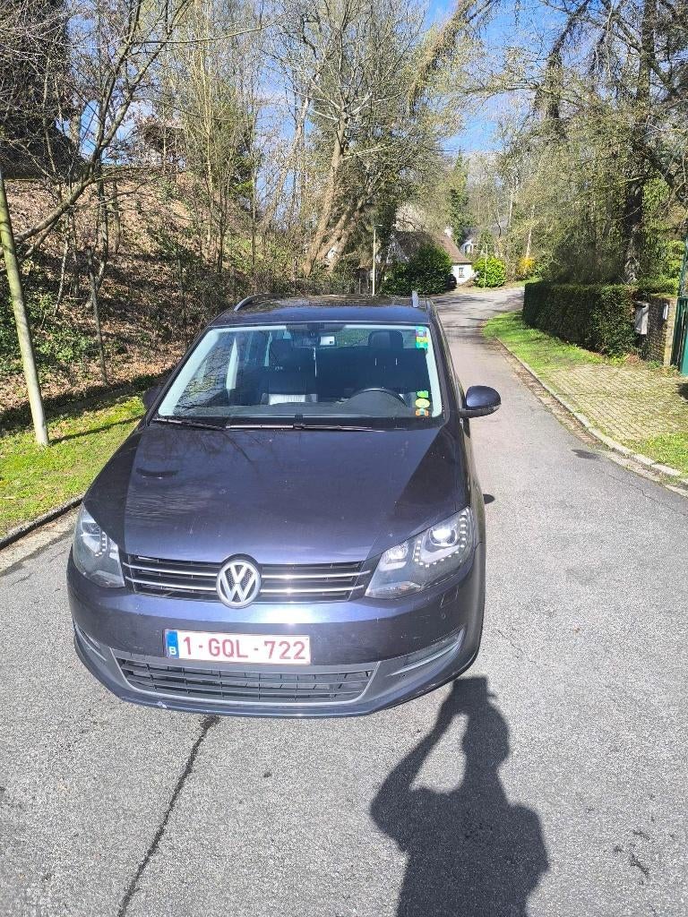 VW Sharan 2.0 TDI Highline DSG 7 places, Autos, Euro 5, Achat, Noir, 5 portes
