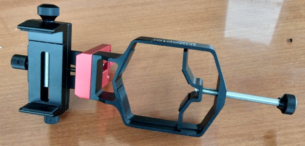 Tridaptor telescoop gsm houder, Audio, Tv en Foto, Optische apparatuur | Telescopen, Ophalen of Verzenden, Zo goed als nieuw, Onderdelen of Accessoires