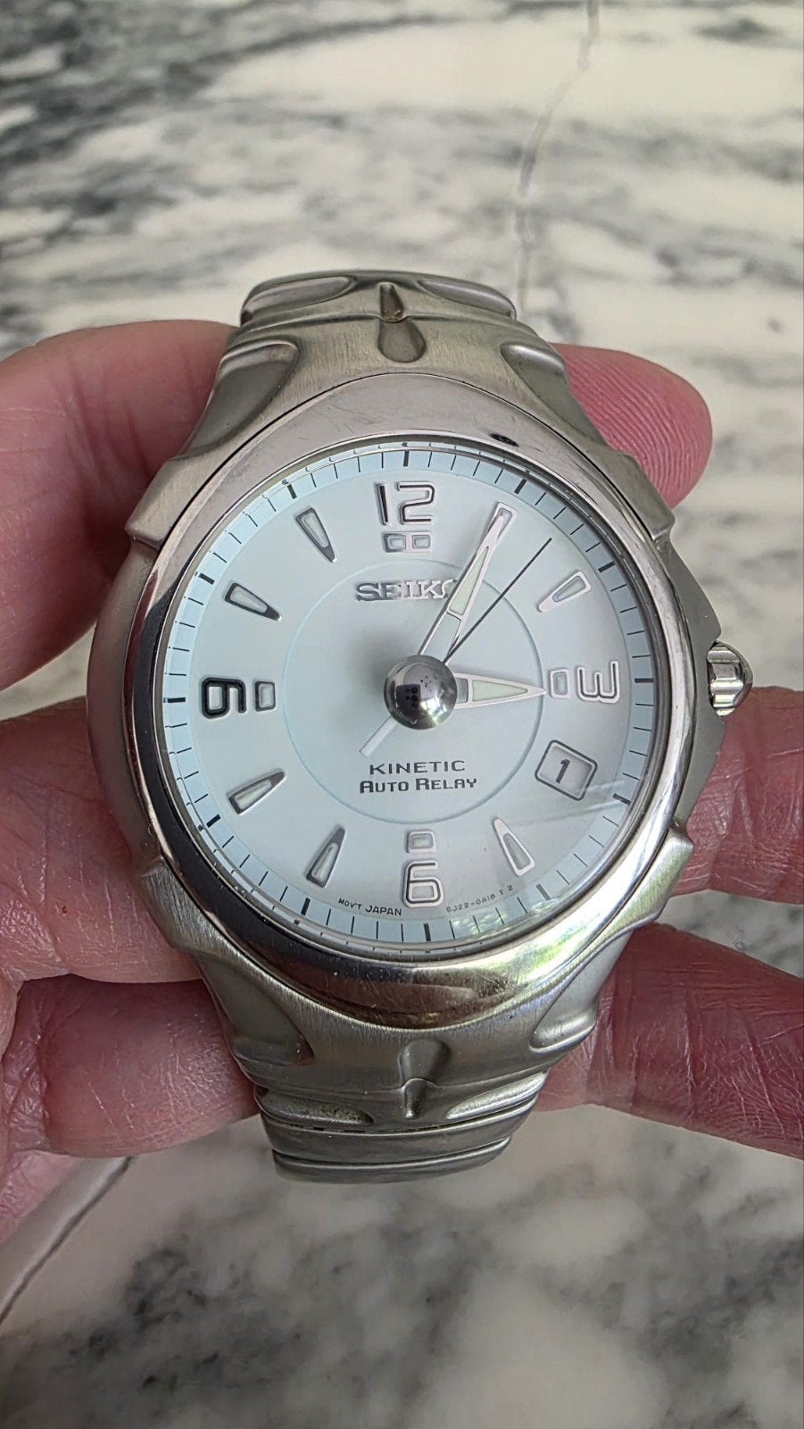Seiko Kinetic auto relay herenhorloge, Bijoux, Sacs & Beauté, Montres | Hommes, Montre-bracelet, Seiko, Enlèvement ou Envoi, Acier