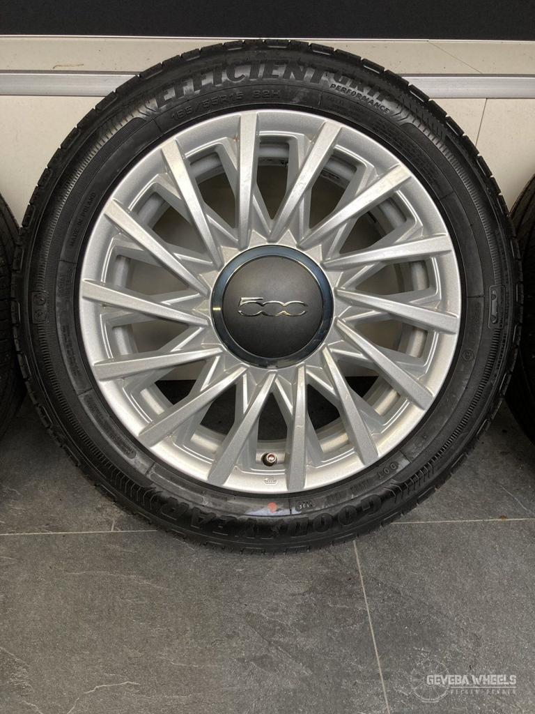 15” originel Fiat 500 velgen + banden 4x98 185/55/15 5202775, Gebruikt, 15 inch, -, -