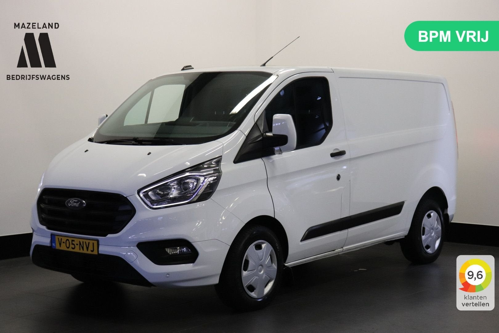 Ford Transit Custom 2.0 TDCI 130PK Automaat EURO 6 - Airco -, Auto's, Bestelwagens en Lichte vracht, Automaat, Wit, Bedrijf, Diesel