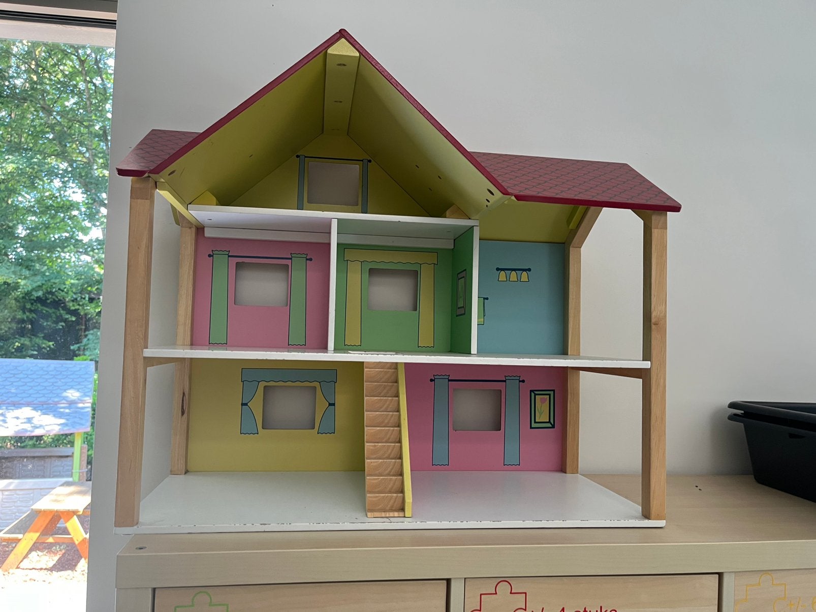 Poppenhuis + toebehoren, Kinderen en Baby's, Speelgoed | Poppenhuizen, Ophalen, Gebruikt, Poppenhuis