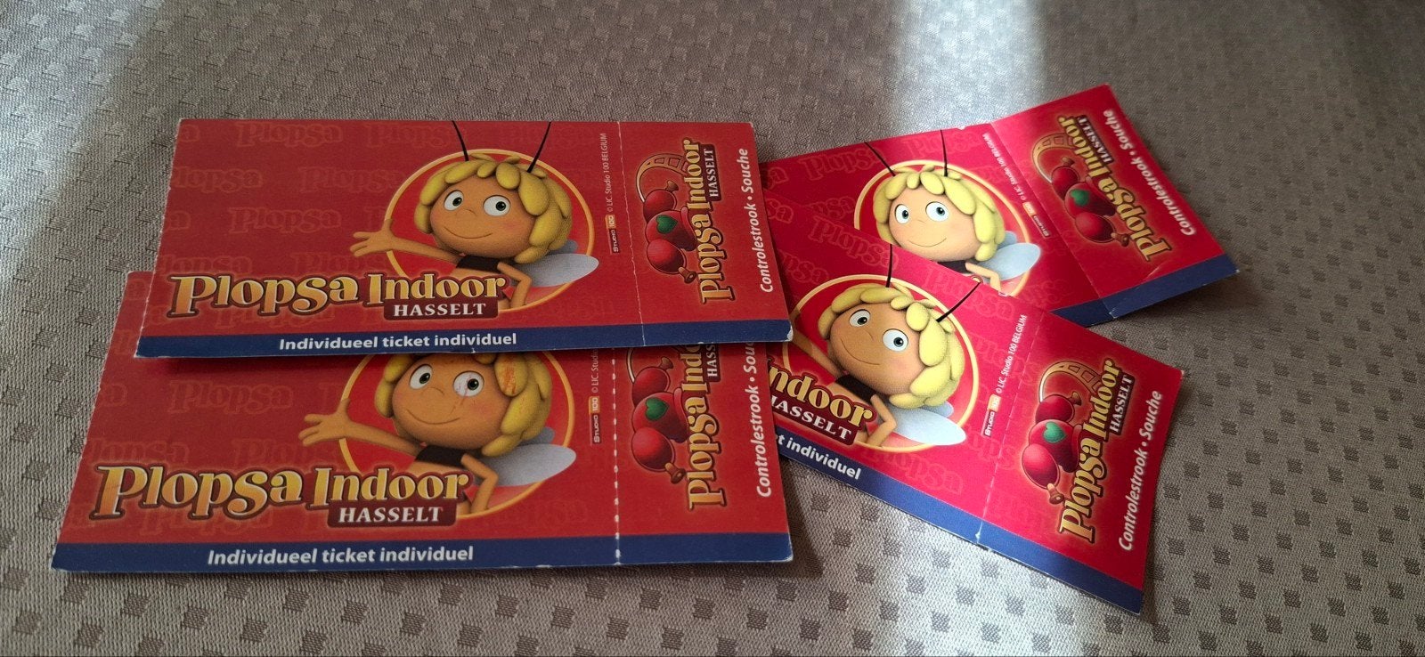4 Tickets Plopsa Indoor Hasselt, Tickets en Kaartjes, Drie personen of meer, Ticket of Toegangskaart
