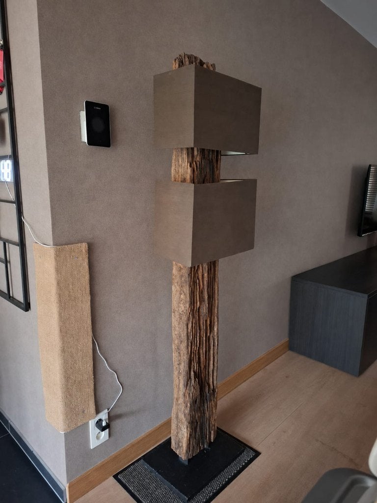 Decoratieve lamp op treinbils, Ophalen, Rustiek, Zo goed als nieuw, 75 cm of meer