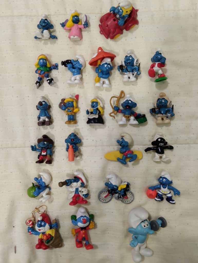 verschillende smurfen, apat of in 1 lot : deel 7, Collections, Enlèvement ou Envoi, Utilisé, Différents Schtroumpfs, Poupée, Figurine ou Peluche