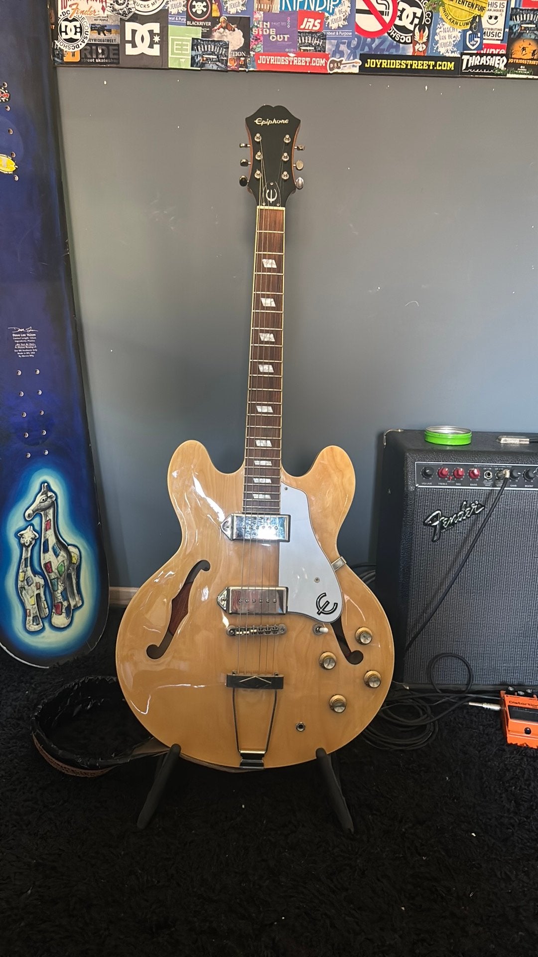 Epiphone Casino Natural Semi-akoestische gitaar, Ophalen, Gebruikt, Semi-solid body, Epiphone