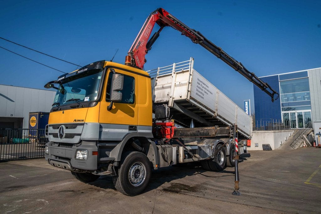 Mercedes-Benz ACTROS 3344 K-MP3+FASSI F245 (bj 2012), Auto's, Automaat, Achterwielaandrijving, 440 pk, Bedrijf