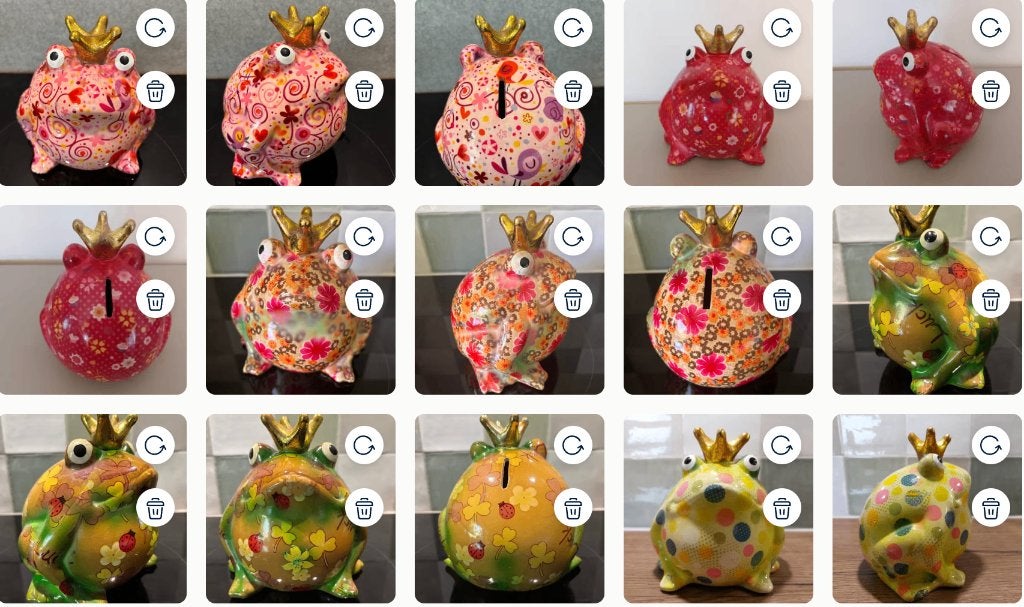 kikker POMME PIDOU spaarpot kikker in diverse prints - NIEUW, Ophalen of Verzenden, Nieuw, Steen, Aardewerk of Keramiek, Dier