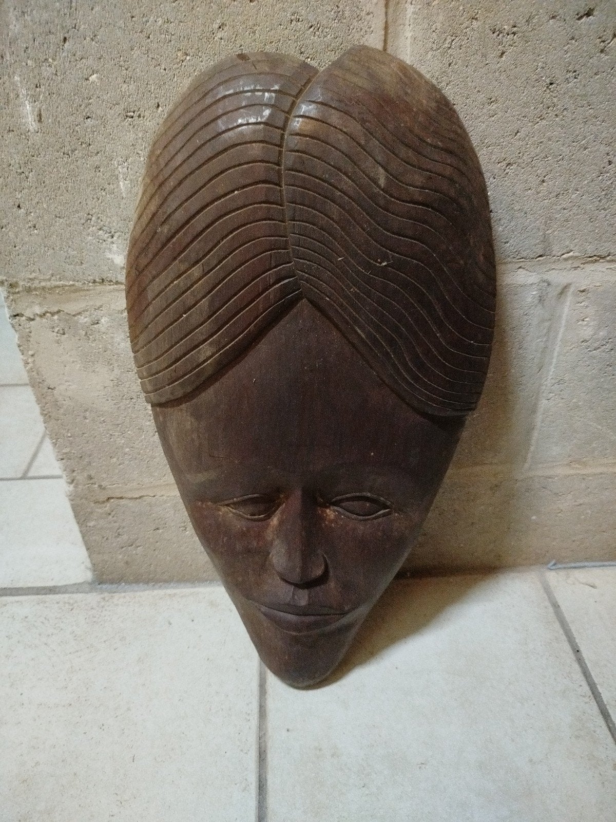 3 Afrikaans maskers, Antiek en Kunst, Bruin, Afrika, Masker, 45 cm