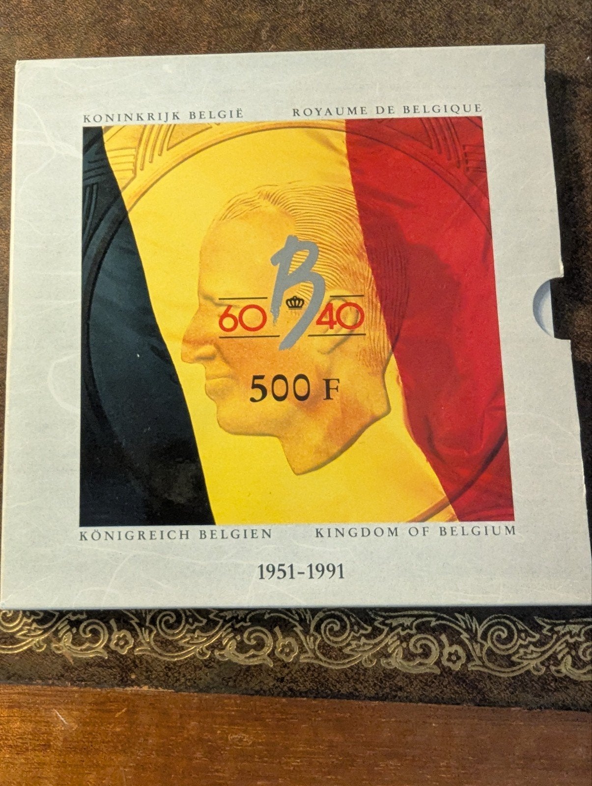 coffret 500f Baudoin 1951-1991 en argent, Enlèvement ou Envoi, Argent, Argent