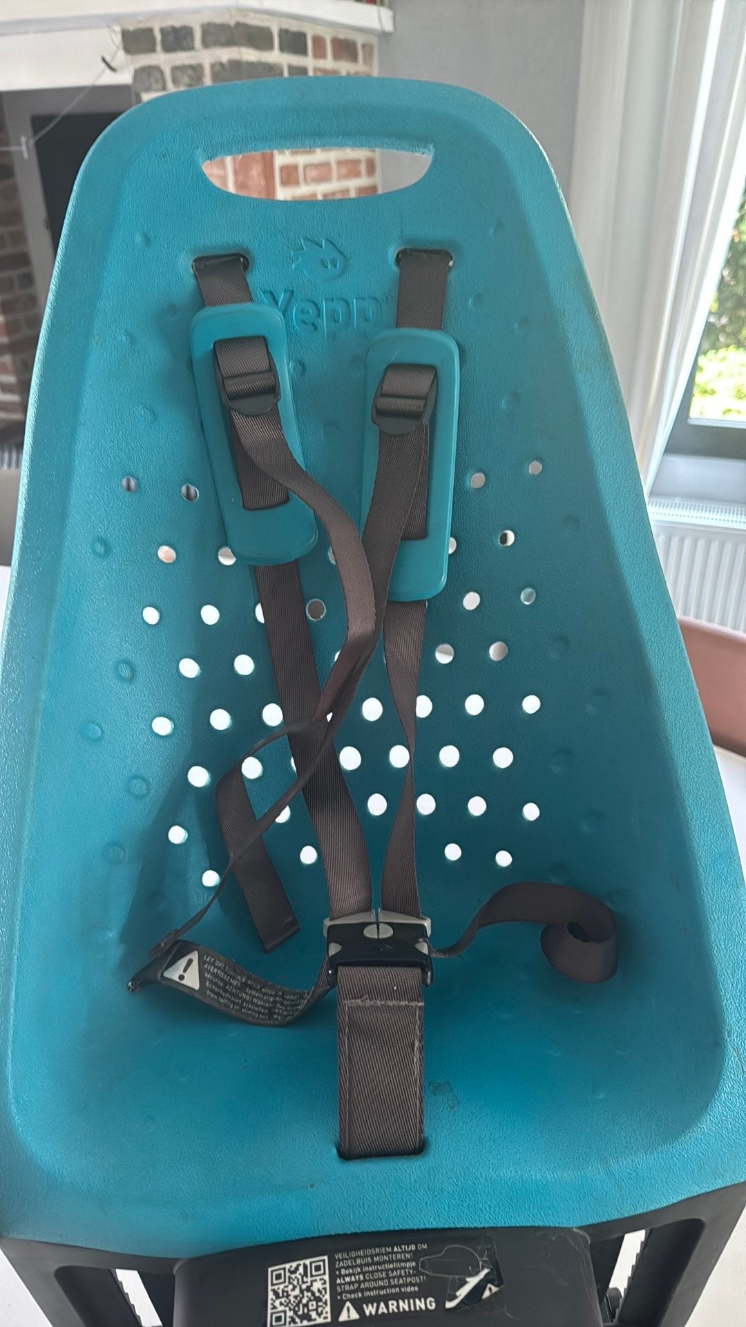 Fietsstoeltje Yepp Maxi Easyfit blauw, Ophalen, Achterzitje, 9 t/m 18 kg, Gebruikt