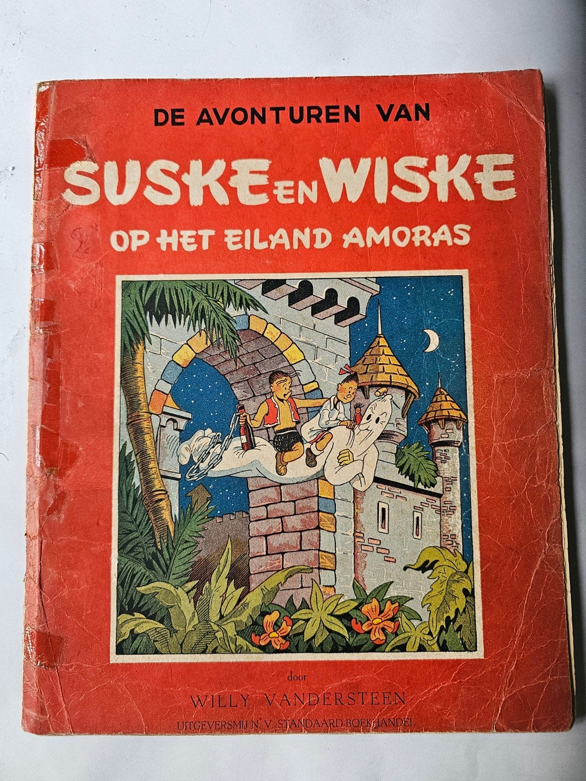 Suske en Wiske - Op het eiland amoras - eerste druk 1947, Boeken, Gelezen, Willy Vandersteen, Eén stripboek, Ophalen of Verzenden