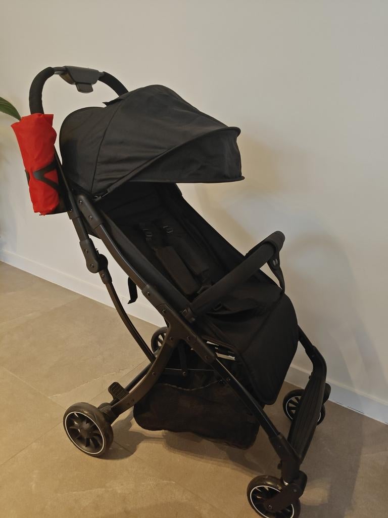 Compacte Cabine Buggy – Zwart – Ideaal voor reizen & dagelij, Kinderen en Baby's, Buggy's, Ophalen, Zonnekap