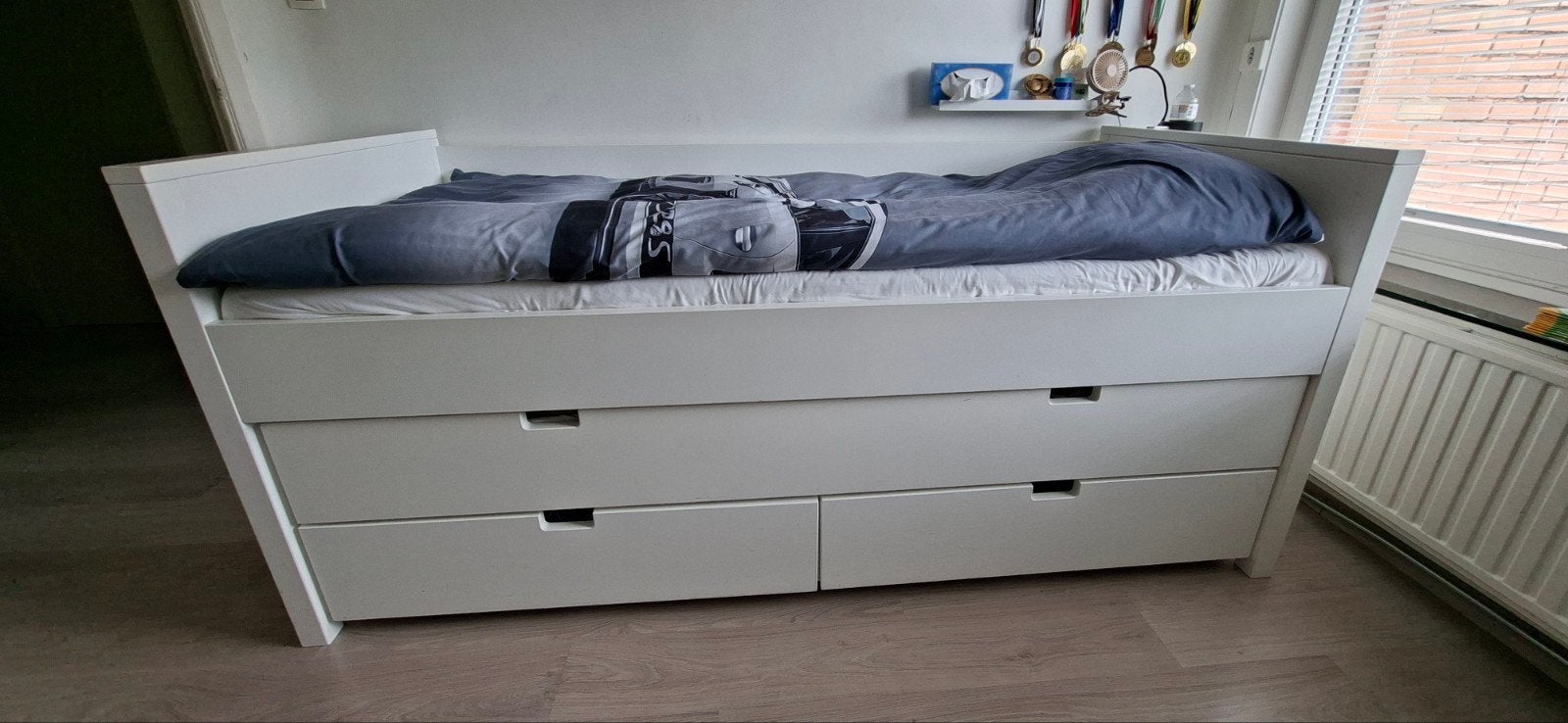 Bopita bed eenpersoons, op hoogte, Kinderen en Baby's, Ophalen, Gebruikt, Jongetje of Meisje