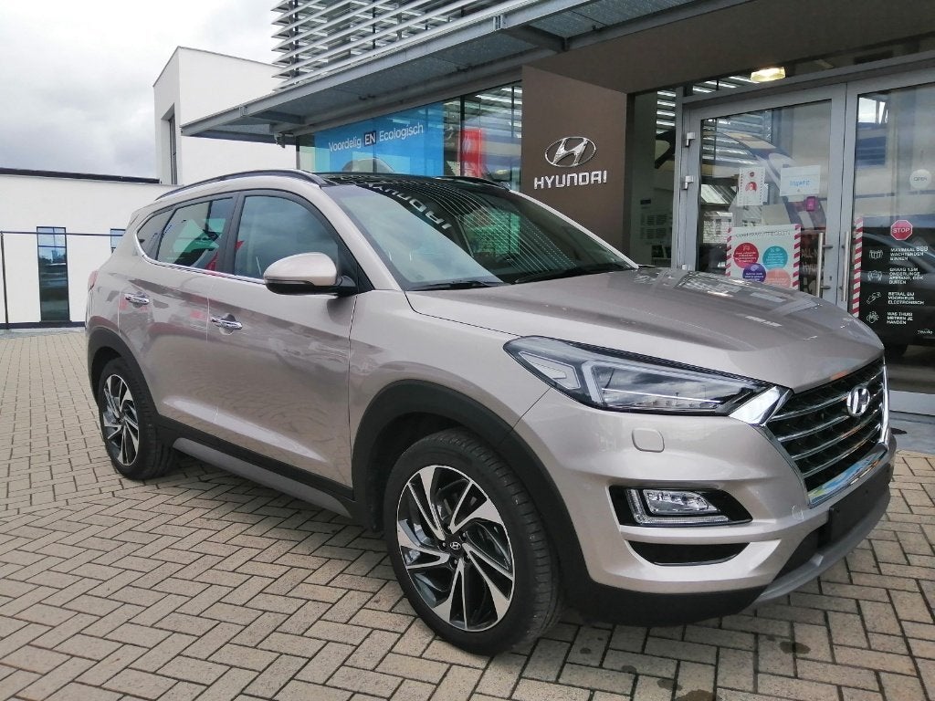 Hyundai Tucson 2020 1.6 T-GDi Shine 2WD Automaat, Auto's, 1502 kg, 4 cilinders, Beige, Leder