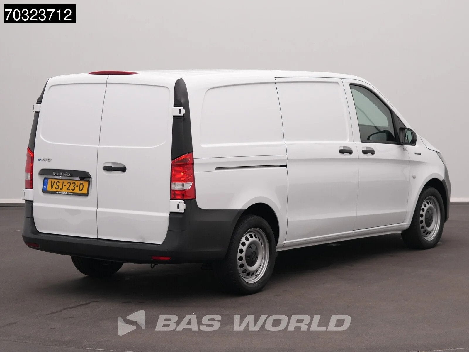 Mercedes eVito 112 Elektrisch 66kWh 256km WLTP L2H1 Airco Cr, Auto's, Automaat, Gebruikt, 116 pk, Wit