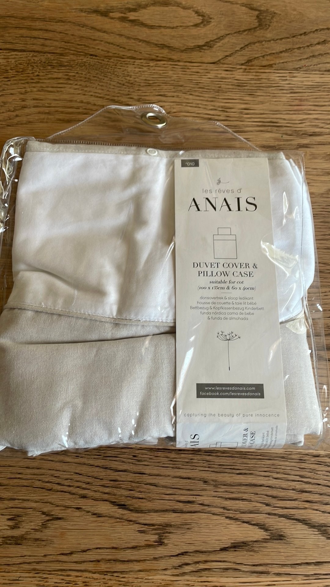 Beddengoed voor babybed (les reves d’anais), Kinderen en Baby's, Ophalen, Nieuw, Beige, Overige merken