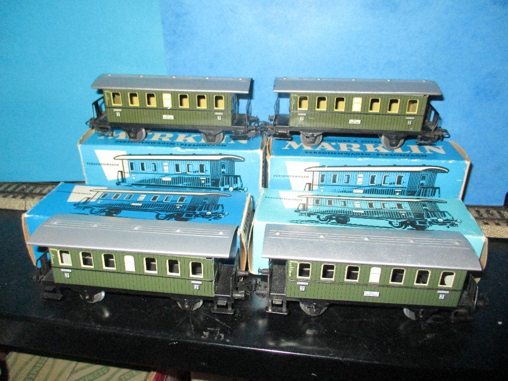 Marklin 4 wagons voyageurs 4040 en boites, Enlèvement ou Envoi, Utilisé, Wagon, Märklin