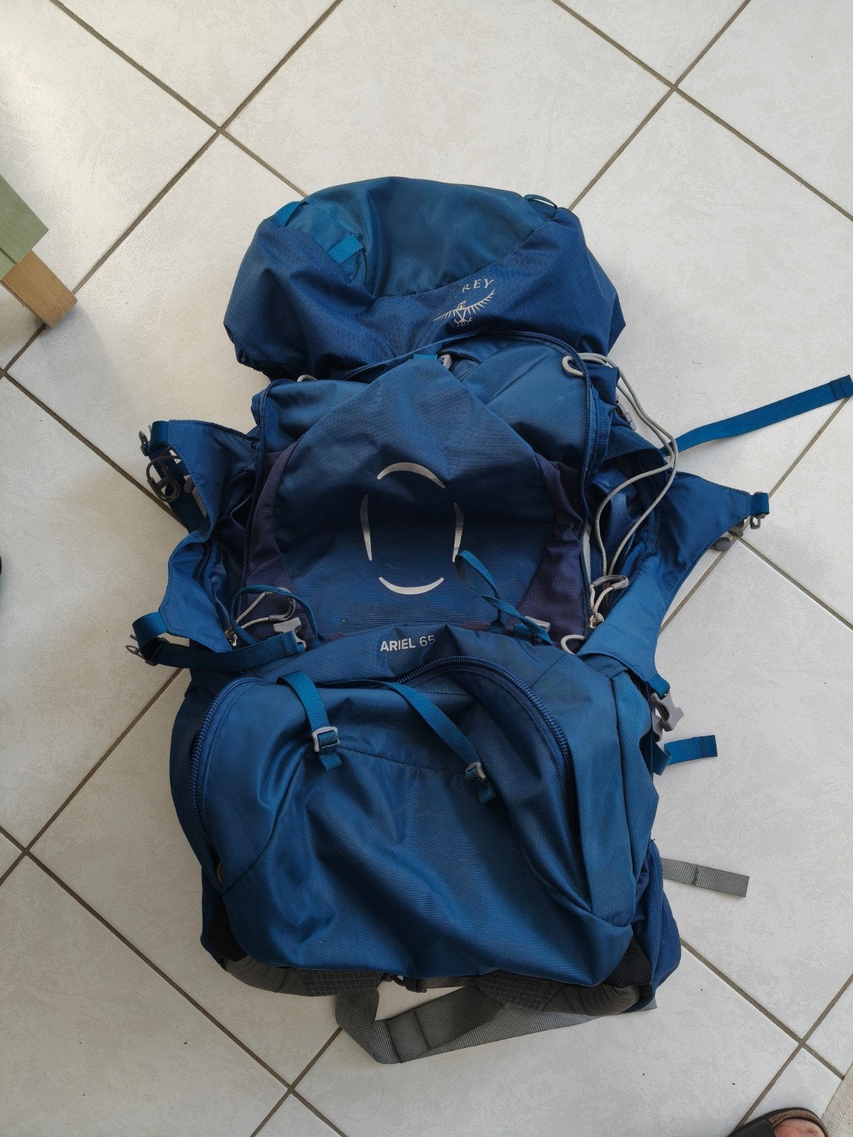 Osprey backpack women: ariel 65 liter, Ophalen, Zo goed als nieuw, Blauw